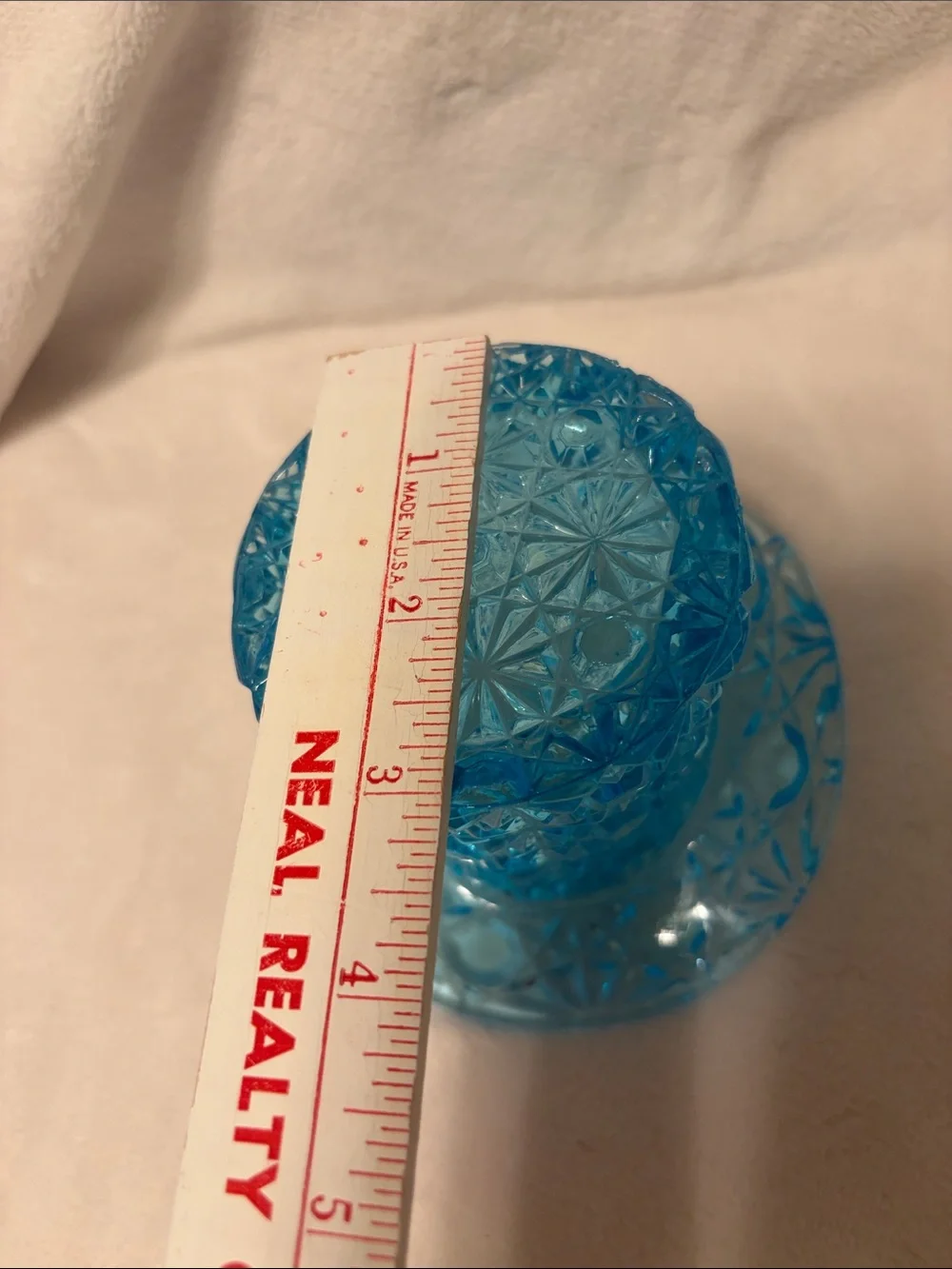 Fenton daisy and button top hat blue
